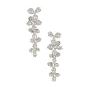 SHASHI Lilliana Earrings in Silver Womens Dangle Crystal Drop Bridal